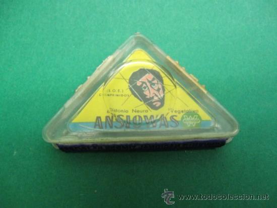 Escrita: ANTIGUO TAMPON EN PASTA CON PUBLICIDAD DE MEDICAMENTOS. A&Ntilde;OS 1960 MIDE 3 X 5 CM.