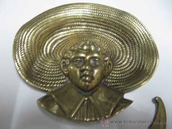 Escriban&iacute;a: Abrecartas cuchillo bronce vintage antiguo - Foto 3