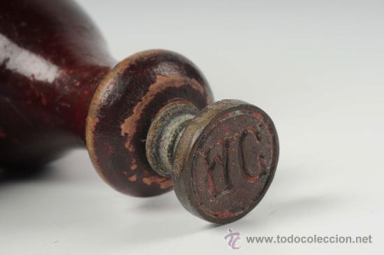 Escriban&iacute;a: Sello de lacre en madera y metal con iniciales - Foto 2