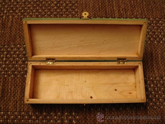 Escriban&iacute;a: PLUMIER ESTUCHE DE MADERA CON DIBUJOS TALLADOS - Foto 5