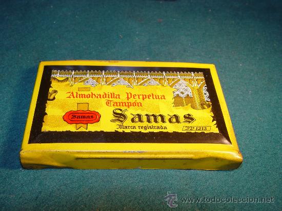 Escriban&iacute;a: ALMOHADILLA PERPETUA TAMPON SAMAS - EN CAJA DE METAL CON LITOGRAFIADO -