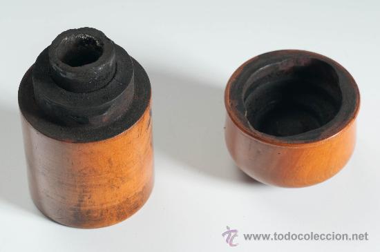Escriban&iacute;a: Tintero de viaje en madera de boj - Foto 2