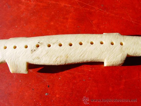Escriban&iacute;a: Cocodrilo. Abrecartas antiguo de marfil. - Foto 2