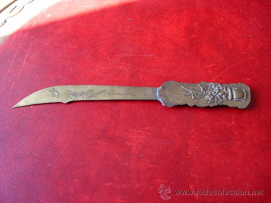 Escriban&iacute;a: Abrecartas antiguo oriental  de bronce - Foto 1