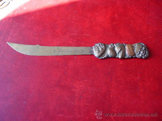 Escriban&iacute;a: Abrecartas antiguo oriental  de bronce - Foto 2