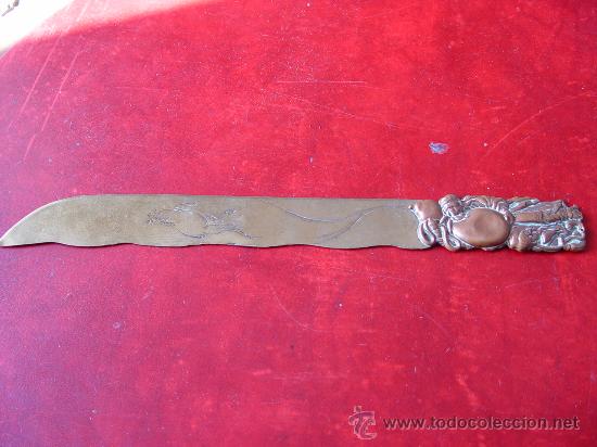 Escriban&iacute;a: Abrecartas antiguo oriental de bronce. - Foto 1