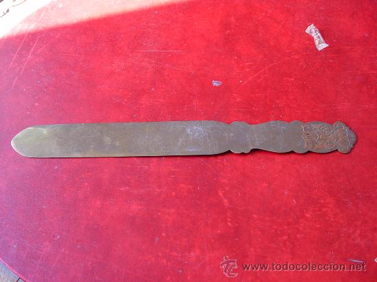 Escriban&iacute;a: Abrecartas antiguo de bronce. - Foto 1