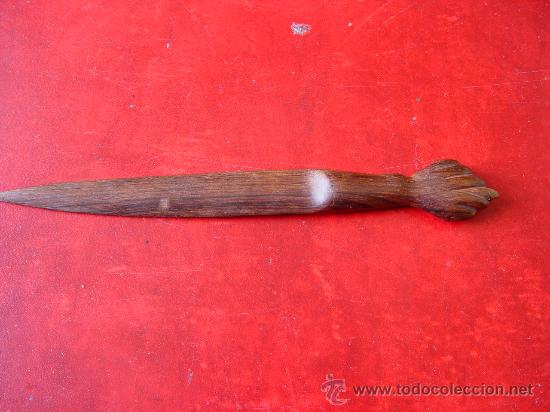 Escriban&iacute;a: Abrecartas antiguo de madera - Foto 1