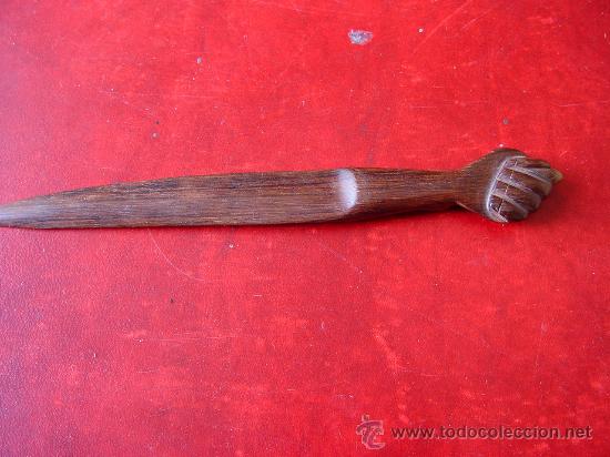 Escriban&iacute;a: Abrecartas antiguo de madera - Foto 4