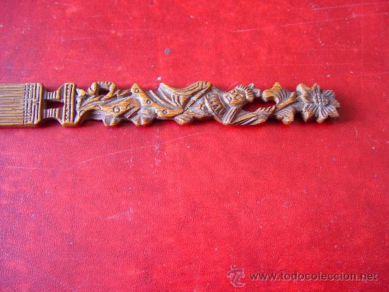 Escriban&iacute;a: Abrecartas antiguo oriental de madera. - Foto 2