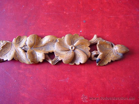 Escriban&iacute;a: Abrecartas antiguo de madera. Mango bellamente trabajado. - Foto 2