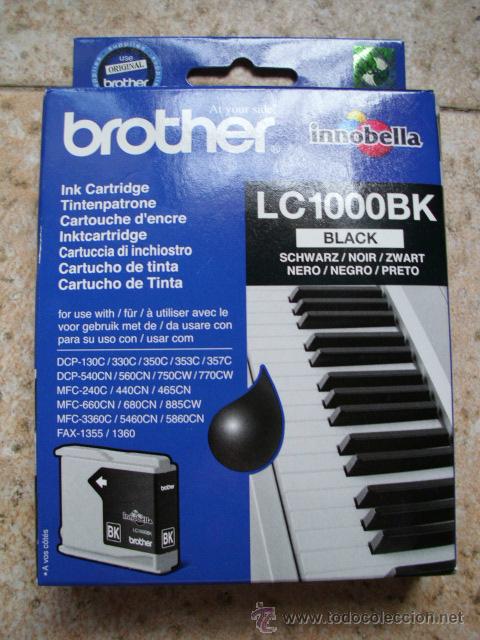 Writing Items: . CARTUCHO ORIGINAL DE TINTA BROTHER PARA IMPRESORA. COLOR NEGRO. SIN ABRIR