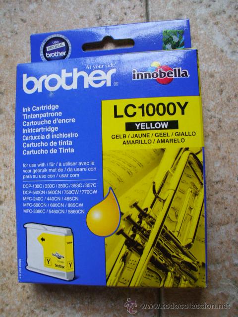 Writing Items: . CARTUCHO ORIGINAL DE TINTA BROTHER PARA IMPRESORA. COLOR AMARILLO. SIN ABRIR