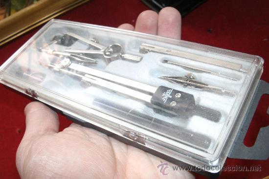 Escriban&iacute;a: ANTIGUO JUEGO DE COMPAS Y ACCESOR&Iacute;OS EN ESTUCHE - Foto 4