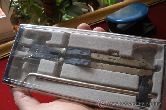 Escriban&iacute;a: ANTIGUO JUEGO DE COMP&Aacute;S EN ESTUCHE MAKRO PAPER - Foto 5