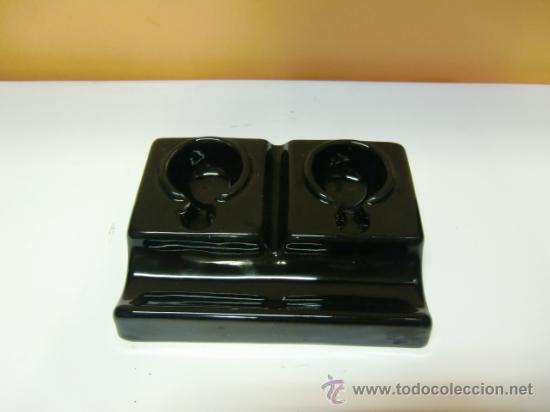 Escriban&iacute;a: Tintero de cer&aacute;mica negro - Foto 2