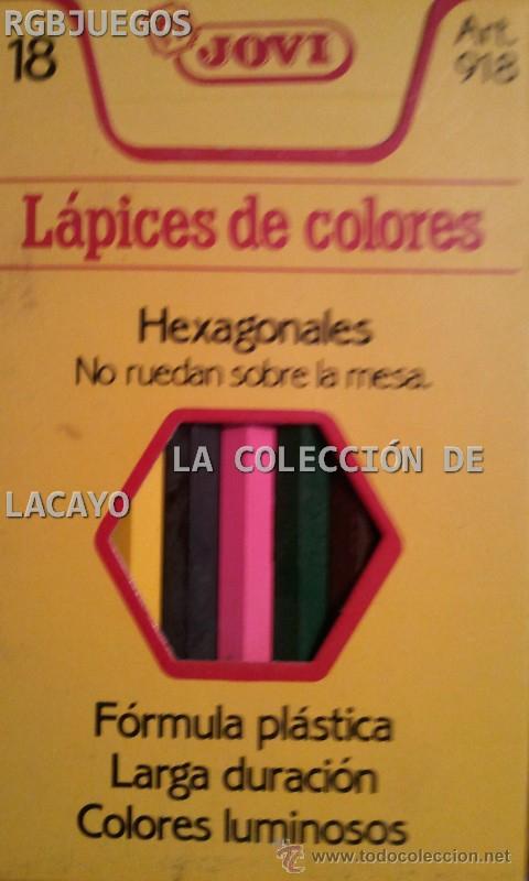 Outils d'&Eacute;criture: ANTIGUA CAJA DE LAPICES DE COLORES JOVI X18 HEXAGONALES ,LOS QUE NO RUEDAN EN LA MESA