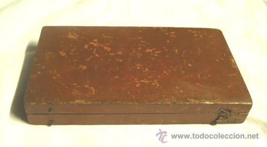 Escriban&iacute;a: Juego de compas, estuche madera a&ntilde;os 20 - Foto 3