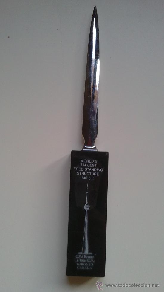 Escriban&iacute;a: &-ORIGINAL ABRE-CARTAS,METACRILATO(RECUERDO DE TORONTO,CANADA)