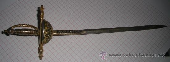 Escriban&iacute;a: Antiguo Abrecartas Florete, Espada, - Foto 4