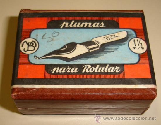 Escriban&iacute;a: CAJA DE 25 PLUMILLAS PARA ROTULAR. BOIRAS - Foto 1
