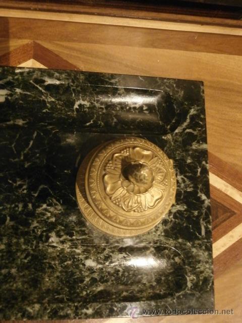 Escriban&iacute;a: ESCRIBANIA DE MARMOL Y BRONCE DE EPOCA NAPOLEON III - Foto 5