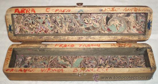 Escriban&iacute;a: plumier antiguo de madera - Foto 2