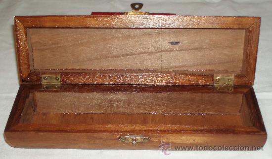 Escriban&iacute;a: plumier de madera pintado a mano - Foto 2