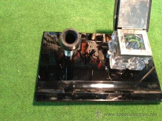 Escriban&iacute;a: PRECIOSO TINTERO CON BASE DE VIDRIO NEGRO - Foto 2