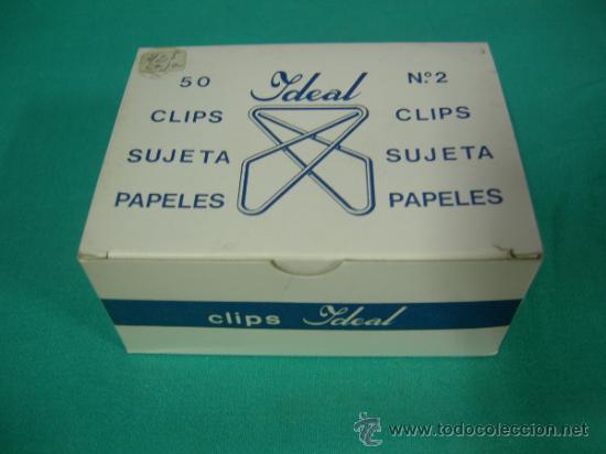 Writing Items: CAJA DE 50 CLIPS SUJETA PAPELES IDEAL N&ordm; 2- A ESTRENAR - A&Ntilde;OS 70