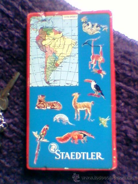 Writing Items: Plumier caja metal pinturas Staedler litografia preciosa Sur am&eacute;rica animales antiguo *C3