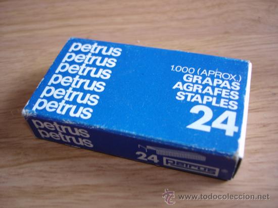 Escriban&iacute;a: CAJA DE GRAPAS PETRUS 24 - COMPLETA - SIN EXTRENAR - Foto 1