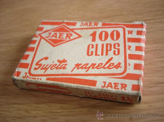 Escriban&iacute;a: CAJA DE CLIPS N&ordm; 1 1/2 - JAER - Foto 1