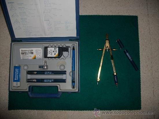 Escriban&iacute;a: COMP&Aacute;S DORADO STAEDTLER Y CAJA DE ESTIL&Oacute;GRAFOS - Foto 1