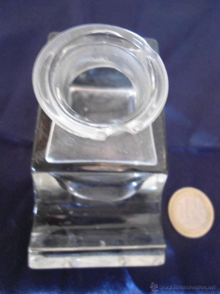 Escriban&iacute;a: ANTIGUO TINTERO DE CRISTAL CON REPOSAPLUMAS - Foto 2