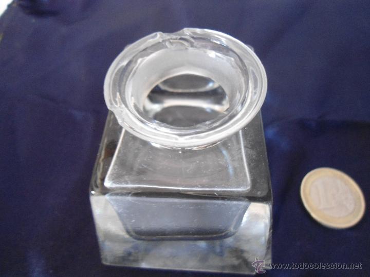 Escriban&iacute;a: ANTIGUO TINTERO DE CRISTAL CON REPOSAPLUMAS - Foto 3