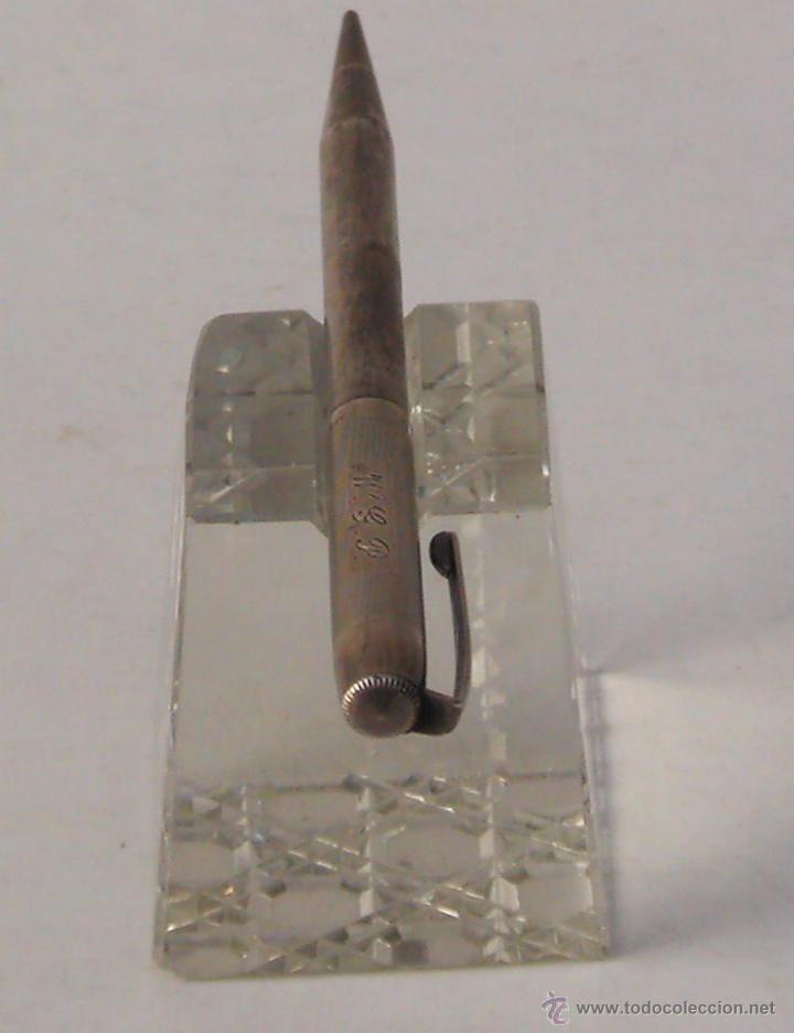 Escriban&iacute;a: Soporte para pluma en cristal tallado - Foto 3
