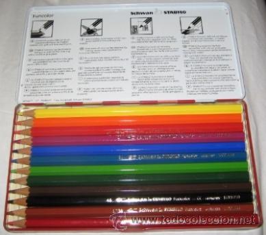 Escriban&iacute;a: ESTUCHE DE LATA CON L&Aacute;PICES SCHWAN STABILO FUNCOLOR - Foto 2