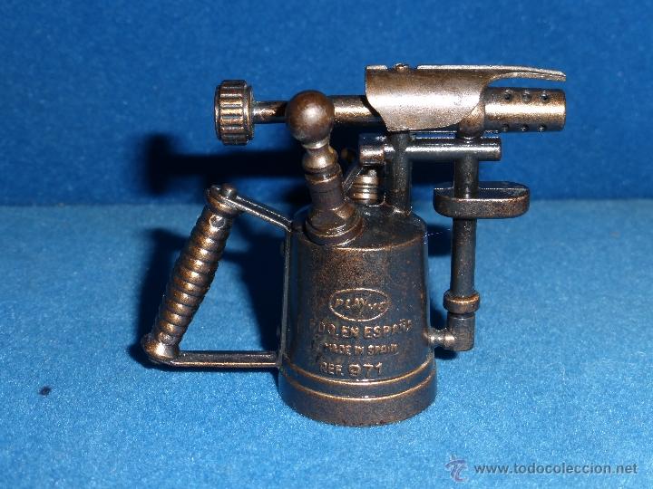 Escriban&iacute;a: ANTIGUO SACAPUNTAS DE METAL CON FORMA DE SOPLETE - Foto 4