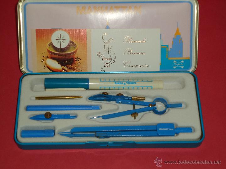 Escriban&iacute;a: ESTUCHE DE COMPASES PARA CHICO DE PRIMERA COMUNION. -H - Foto 1