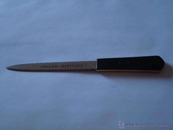 Escriban&iacute;a: ANTIGUO ABRECARTAS PUBLICITARIO.CROMATON CORTEX.MENARINI-BARCELONA A&Ntilde;OS 20,30.