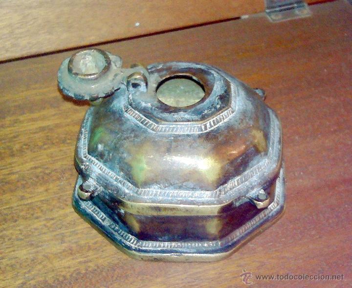 Escriban&iacute;a: TINTERO BRONCE. ESTILO ASI&Aacute;TICO O IND&Uacute;. - Foto 2