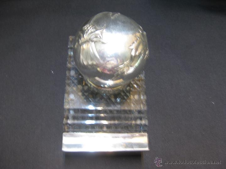 Escriban&iacute;a: TINTERO ART DECO. CRISTAL Y PLATA. - Foto 8
