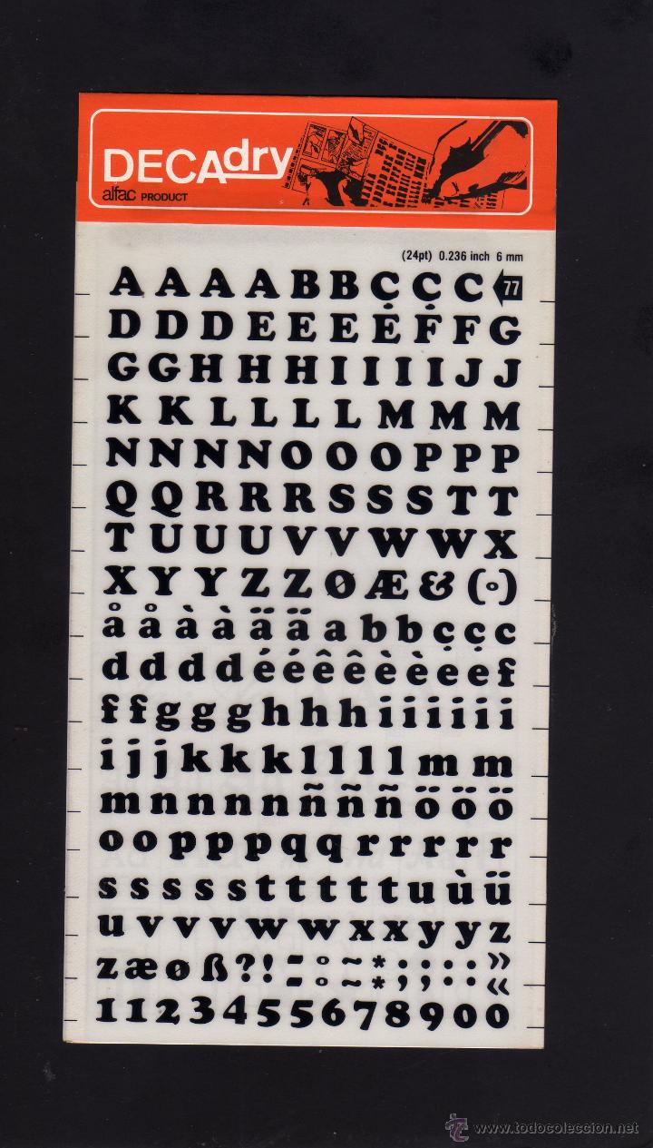 Schreibwaren: HOJA DECADRY - N&ordm; 77 - LETRAS MAYUSCULAS MINUSCULAS Y NUMEROS - 5 MM.  - NEGRO
