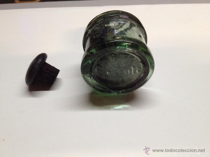 Escriban&iacute;a: TINTERO MARCA GERENTE CON TAPON DE CORCHO Y MADERA - Foto 2
