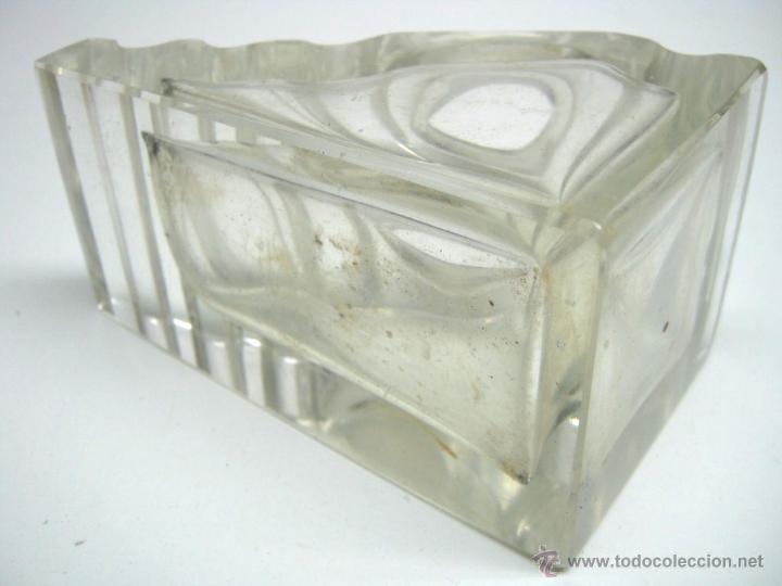 Escriban&iacute;a: Gran tintero y portaplumas de cristal - Foto 4