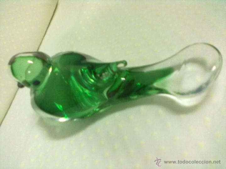 Escriban&iacute;a: PATO PISAPAPELES CRISTAL VERDE Y TRANSPARENTE - Foto 3