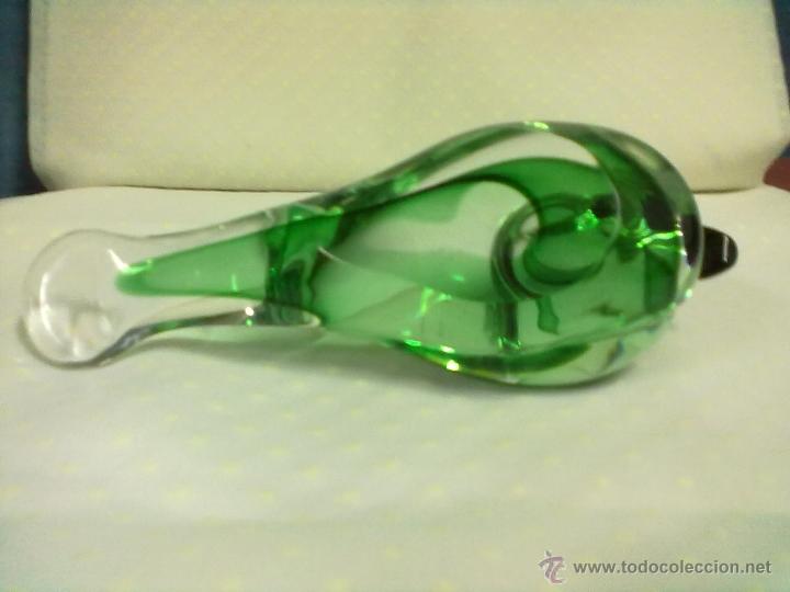 Escriban&iacute;a: PATO PISAPAPELES CRISTAL VERDE Y TRANSPARENTE - Foto 4