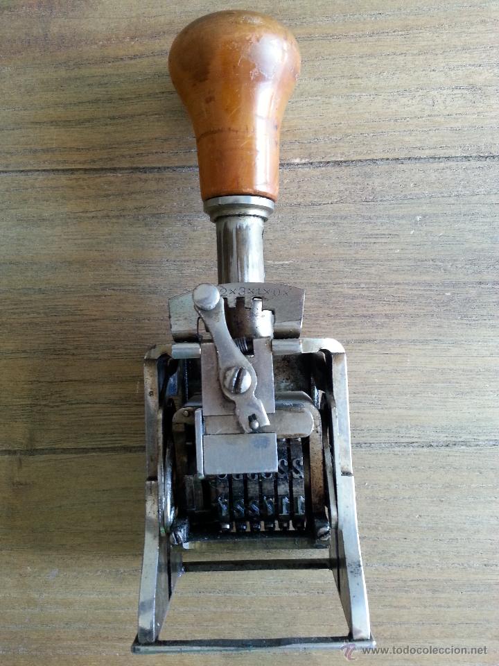 Escriban&iacute;a: ANTIGUO NUMERADOR DEL BANCO CENTRAL. SEVILLA. MARCA EL CASCO. EIBAR - Foto 1