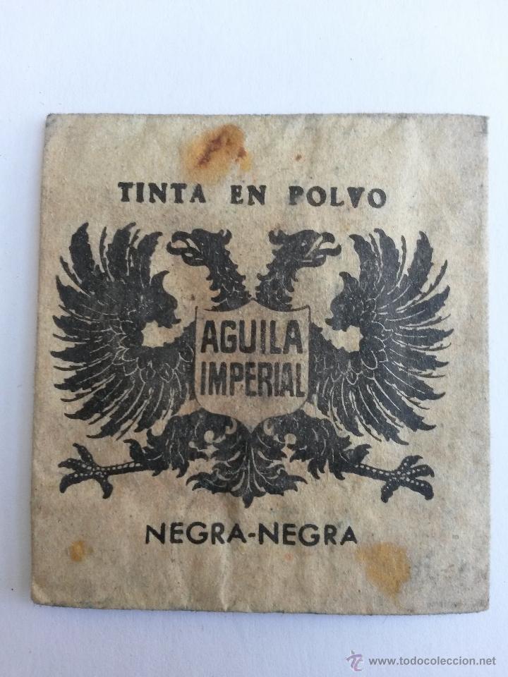 Escrita: Tinta antigua en polvo ,aguila imperial sobre lleno de 5,5 x 5 cms